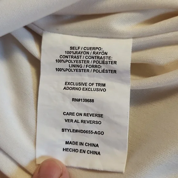 Hint Of Mint Lace Gauze Ivory Boho Dress S - Picture 9 of 10